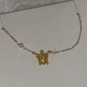 Charming Gold Turtle Pendant Necklace for Kids 14K Plated Hypoallergenic